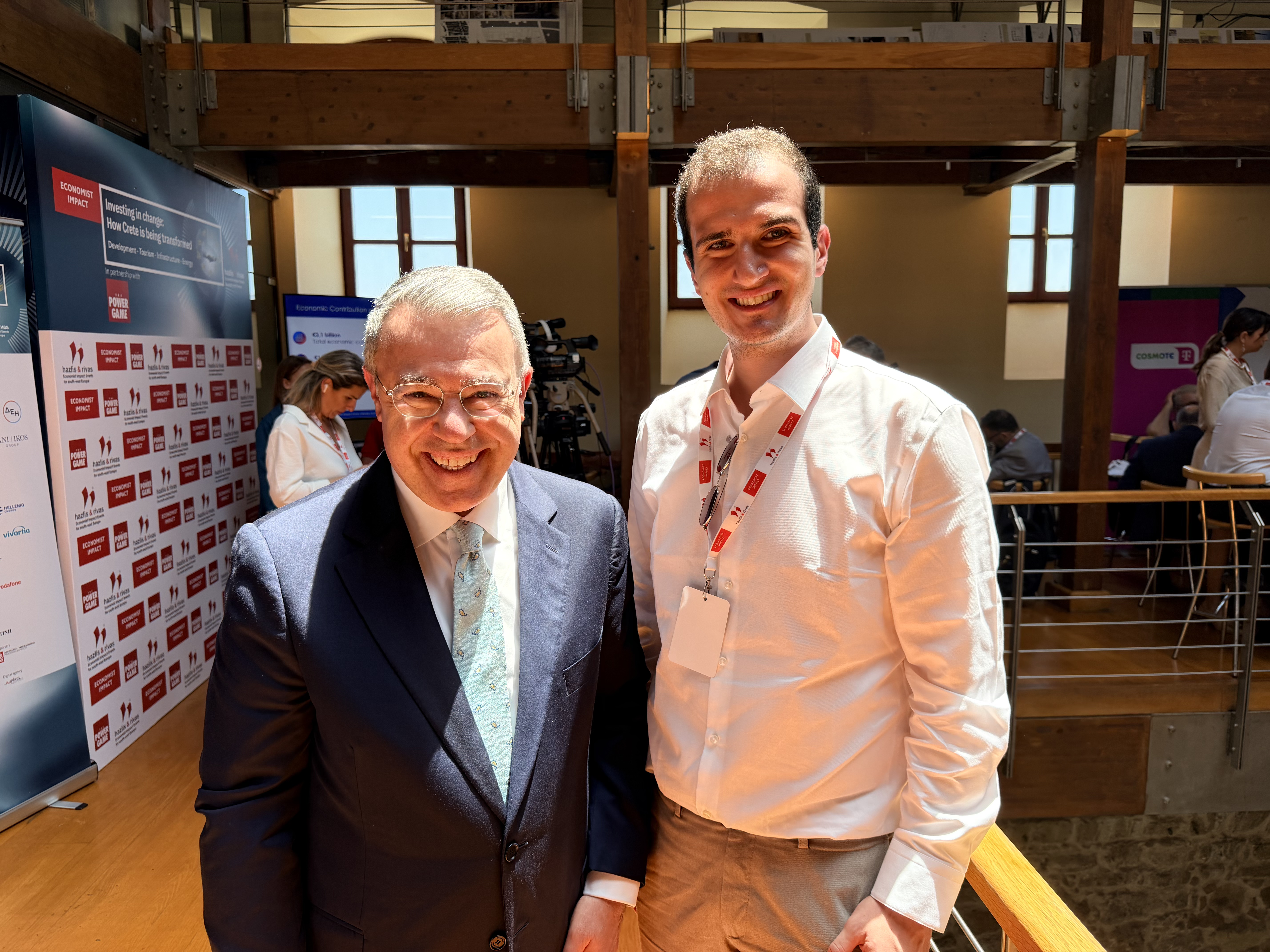 Dimitris Zopounidis with Alpha Bank CEO